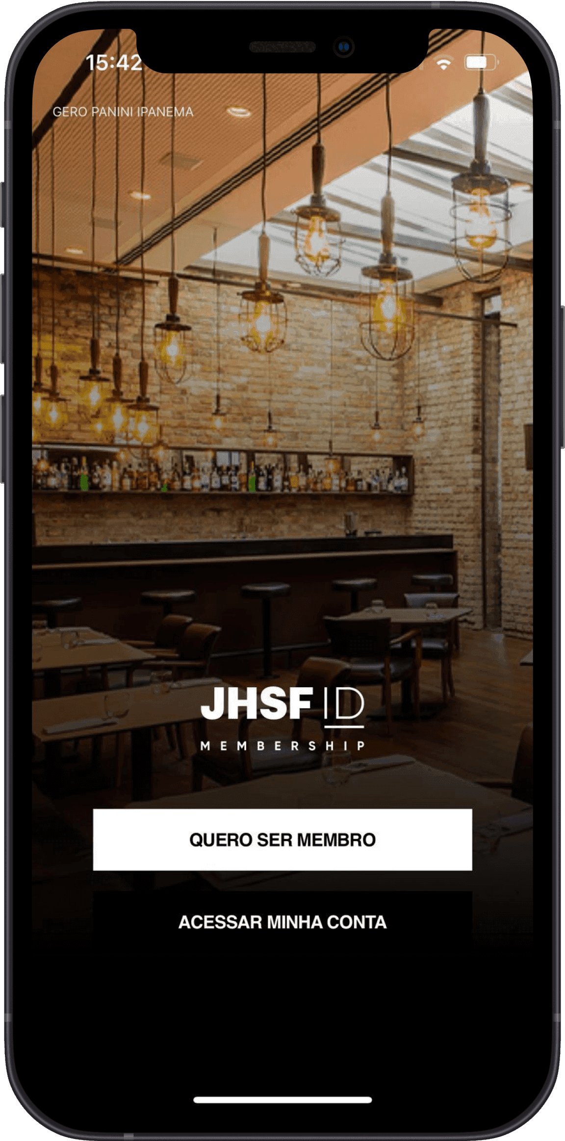 Aplicativo JHSF ID Membership